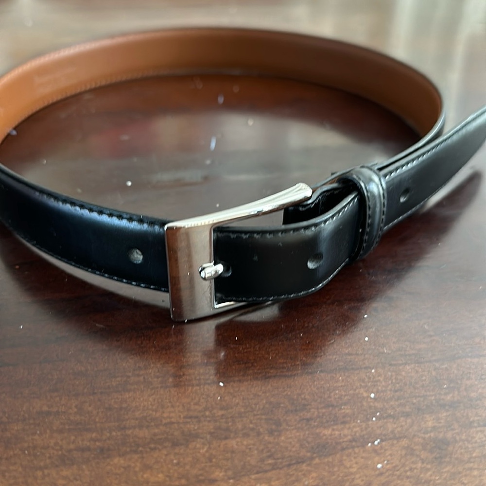 Boys genuine leather black belt size 24